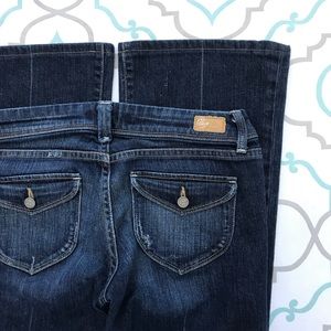 PAIGE Dark Blue Boot Cut Jeans